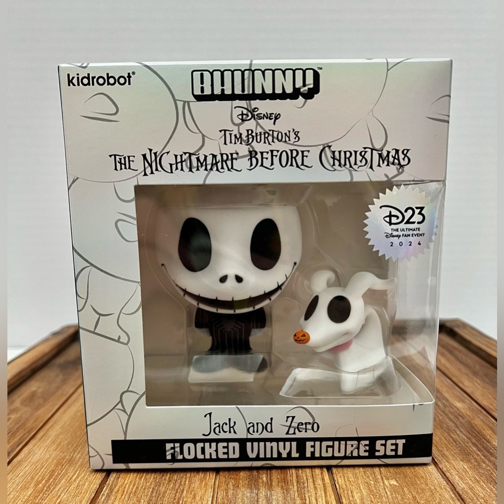 Kidrobot D23 Expo 2024 Exclusive JACK & ZERO FLOCKED VINYL SET